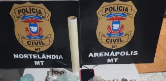 A Polícia desmantela ponto de distribuição de drogas em Mato Grosso