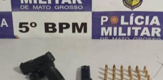 Um suposto CAC é preso por portar uma pistola municiada em caminhonete Hilux no estado de Mato Grosso