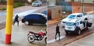 Um homem foi preso após furtar um Maverick e trocar tiros com os policiais militares em Mato Grosso