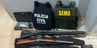 Um homem foi preso carregando armas de fogo e pescado irregular na zona rural de Confresa em MT