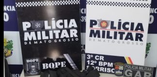 A polícia militar deteve um suspeito de tentativa de homicídio, apreendeu explosivos, drogas e munições em MT