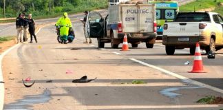 Motociclista morre após colidir com um Fiat Strada na rodovia federal de MT