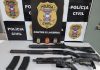 A Polícia Civil encontrou três armas de fogo enterradas na residência de um integrante de uma facção criminosa em Mato Grosso