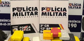 A Polícia Militar prendeu uma quadrilha com 25 quilos de entorpecentes em MT