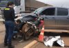 Uma jovem de 21 anos morreu em um acidente entre uma Hilux e uma motocicleta na MT-242