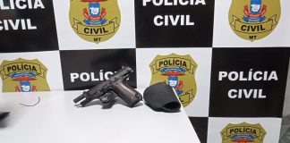 O autor de uma violência doméstica é preso por portar uma arma de fogo em MT