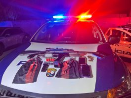 Trio é preso pela Polícia Militar com armas, munições e apetrechos em Mato Grosso