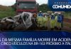 Três da mesma família morre em acidente com cinco veículos na BR-163 próximo a Itaúba