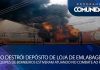 Fogo destrói depósito de loja de embalagens – Sete equipes de bombeiros estiveram atuando