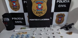 Uma dupla de criminosos é presa em flagrante por tráfico de drogas e com um veículo que seria usado em roubos no Mato Grosso