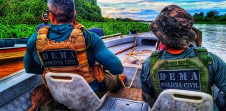 A operação de fiscalização e orientação aos pescadores e à rede hoteleira na região do Pantanal está sendo realizada