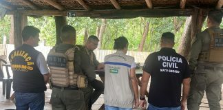 A polícia civil, o Indea e a Vigilância Sanitária interditaram um frigorífico ilegal na Capital