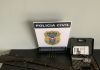 A Polícia Civil apreendeu armas de fogo em residências de investigado por violência doméstica em MT