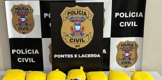 A Polícia Civil apreendeu quatro quilos de maconha com traficantes em MT