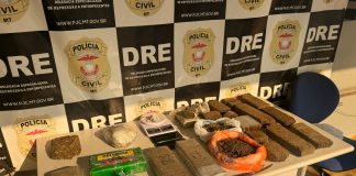 Um casal foi preso em flagrante pela Polícia Civil com mais de dez tabletes de drogas em uma residência de VG