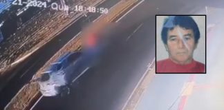 Uma câmera registrou o momento em que um idoso morreu atropelado por um carro em Mato Grosso; veja o vídeo