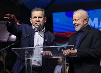 Mauro minimiza a vaia durante evento com Lula e avisa o presidente: “pode vir pescar aqui em Mato Grosso, desde que solte”