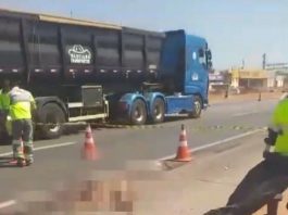 Uma mulher morreu atropelada na BR-364, em Várzea Grande