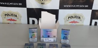 O proprietário de um estabelecimento comercial foi preso por vender cigarros eletrônicos na porta da escola militar em MT