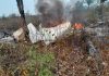 Testemunhas relataram que houve uma explosão e queda de um avião “em parafuso” no interior de Mato Grosso