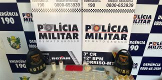 Rotam prendeu um homem com porções de maconha e pasta base de cocaína em Mato Grosso