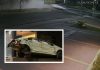 Um vídeo registra o momento em que o Corolla perde o controle e colide contra a vidraçaria em MT