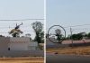Helicóptero de uma empresa de agro teve um pouso forçado em área residencial localizada no interior do estado; veja vídeo