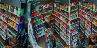 Travesti foi flagrada roubando produtos e celular de funcionária da Cacau Show em MT