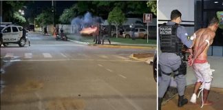 Um homem ameaçou matar a esposa com um canivete, invadiu casa e destruiu duas viaturas da Polícia Militar em MT