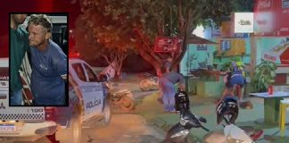 Indivíduo foi preso enquanto consumia bebida em um bar após assassinar um homem com diversos golpes de faca