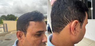 Sargento da Polícia Militar nega ter agredido a mulher e afirmou que a confusão teve início depois de uma discussão com o pai do noivo