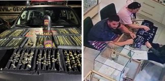 Forças policiais detêm marginais que furtaram R$ 700 mil em acessórios de uma loja em um centro comercial; assista ao vídeo