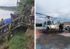 Homem foi socorrido por helicóptero do Ciopaer após sofrer fraturas em um acidente náutico