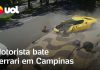 Condutor de Ferrari perde a direção e colide com o carro em Campinas; assista ao incidente