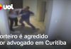 Um advogado ataca o porteiro depois que sua irmã ficou presa em um elevador no Paraná; confira