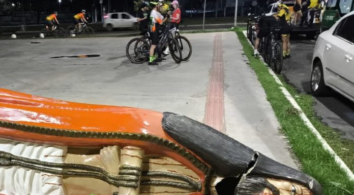 Estátua do Bom Jesus de Cuiabá é Encontrada Caída na Orla do Porto e Vandalismo é Investigado