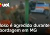 Um idoso foi atacado durante uma abordagem da Polícia Militar em Santa Juliana, Minas Gerais; confira