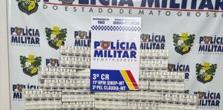 Mãe e filho são presos com quatro mil cigarros contrabandeados do Paraguai em Claúdia
