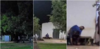 Morador registra em vídeo o assassinato de um homem a facadas em cidade de Mato Grosso; confira o vídeo