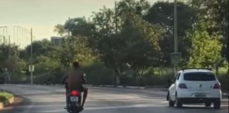 Um jovem faleceu ao perder o controle de sua motocicleta e colidir contra um poste na rodovia Mário Andreazza; assista ao vídeo