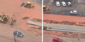 Chuva Forte Causa Prejuízos e Transtornos nas Obras do BRT em Cuiabá