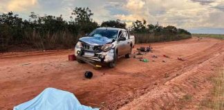 Homem morre após colisão com caminhonete na MT-473, em Nova Lacerda