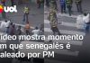 Um vídeo capturou o instante em que um policial militar dispara contra um homem senegalês no bairro do Brás, em São Paulo