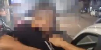 Um motorista de aplicativo foi atacado com uma faca após ser acusado de “furar a fila” para atender clientes; assista ao vídeo