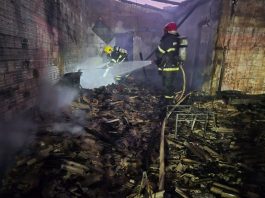 Incêndio de grandes proporções destrói residência e comércios em Sinop; estruturas ficaram comprometidas