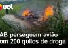 Disparos no céu e uma caça em andamento: aviões da Força Aérea Brasileira interceptam aeronave carregando 200 quilos de entorpecentes no Pará