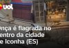 Uma onça foi capturada no interior de uma garagem de um edifício após ser vista vagando pela cidade no Espírito Santo