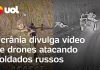Ucrânia publica filmagem de drones bombardeando tropas russas no contexto do conflito; confira