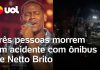 Veículo bate em ônibus do artista Netto Brito, resultando na morte de 3 indivíduos na BR-046