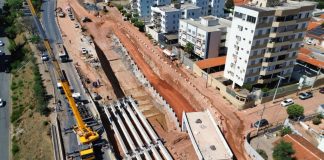 Sinfra conclui lançamento de vigas e trânsito é liberado na Miguel Sutil